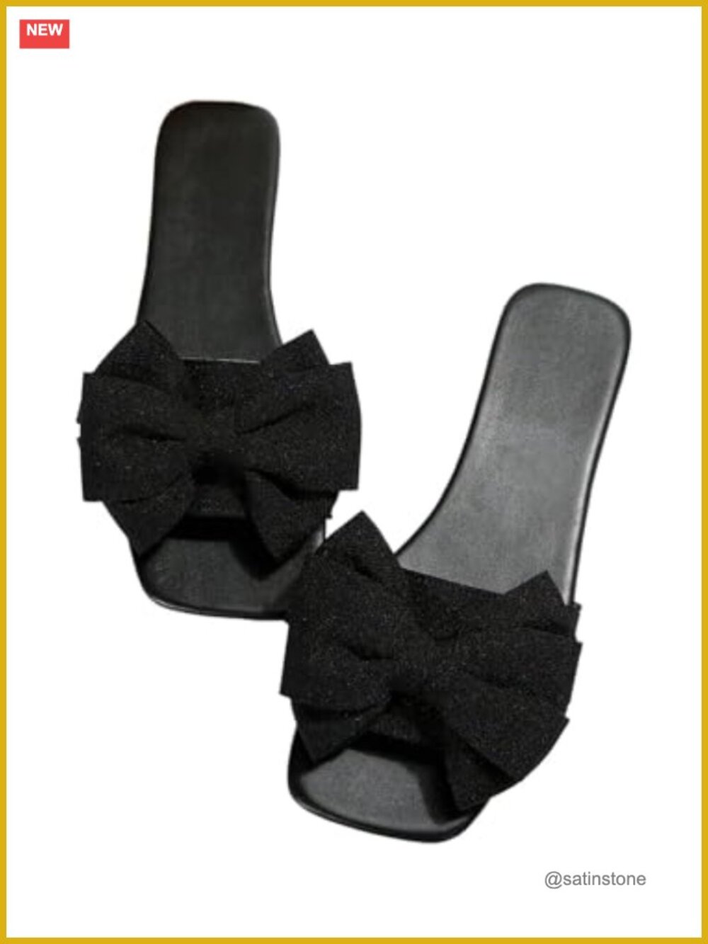 Gold Sandals Dressy Cute Bow Square Toe Trendy Beach Wedding Vacation Slides